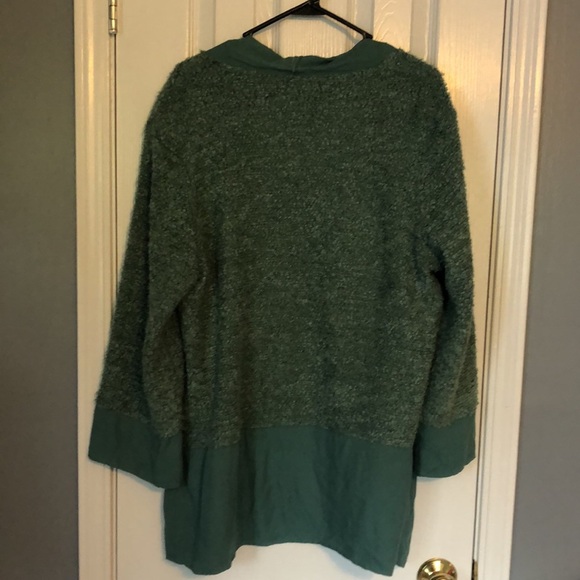 Soft Surroundings Wool Boucle Cardigan in Teal - Picture 8 of 12